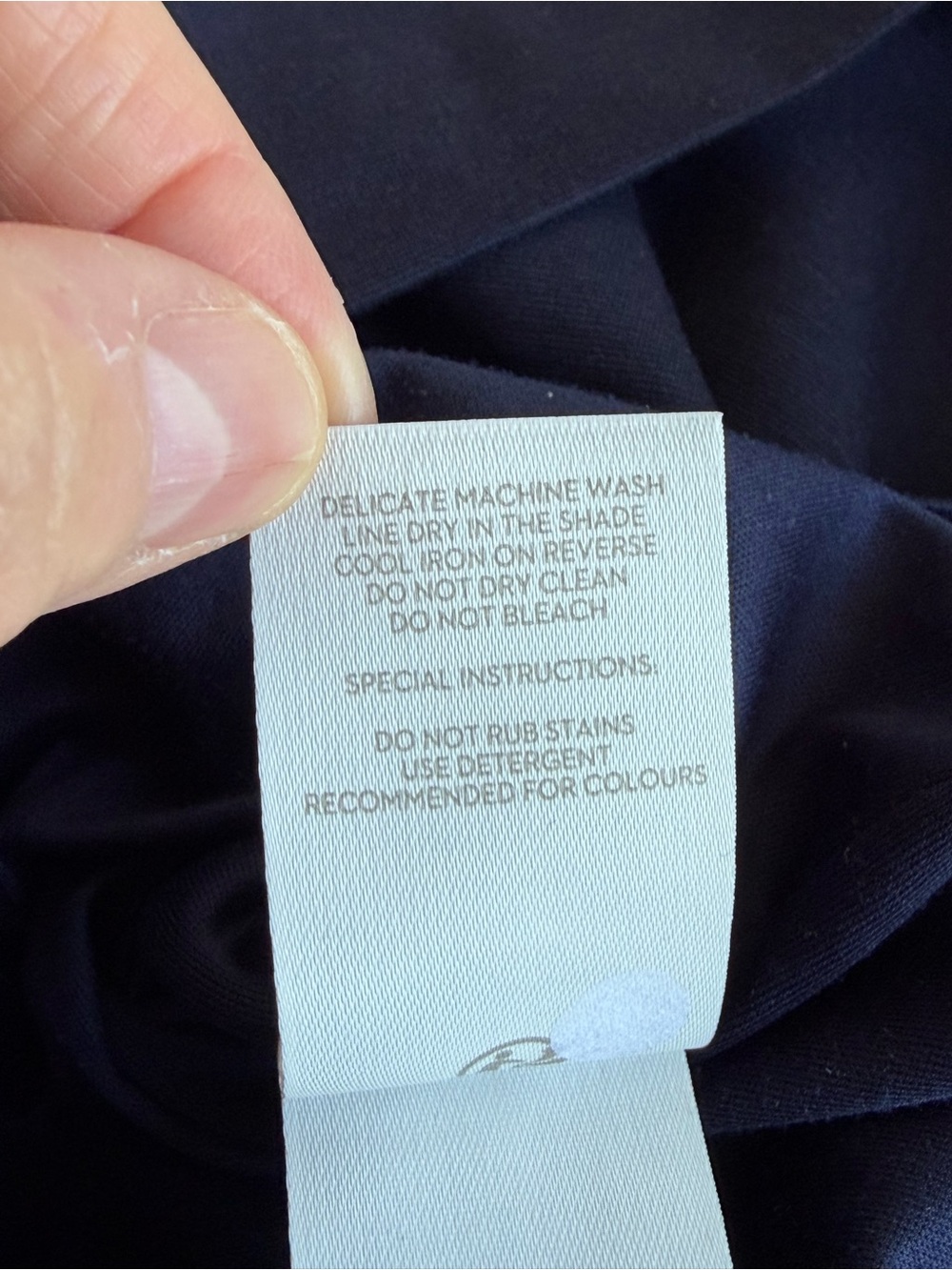 Boden Navy Layla Sheath Dress with Cream Trim and Tie Neck - Picture 9 of 14